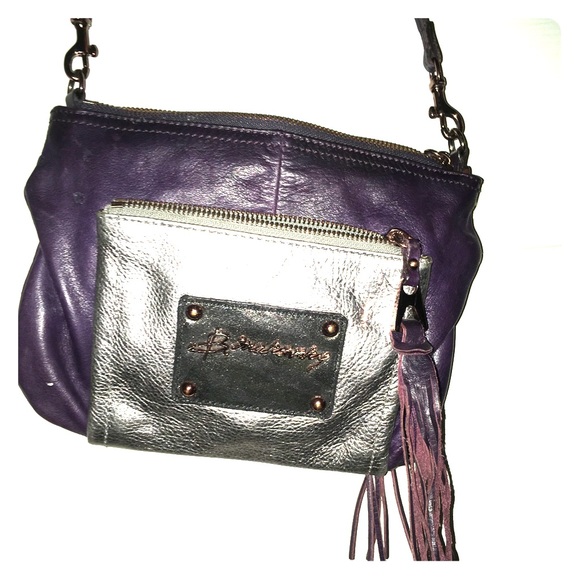 B.Makowsky Purple and Silver Purse - Picture 1 of 3